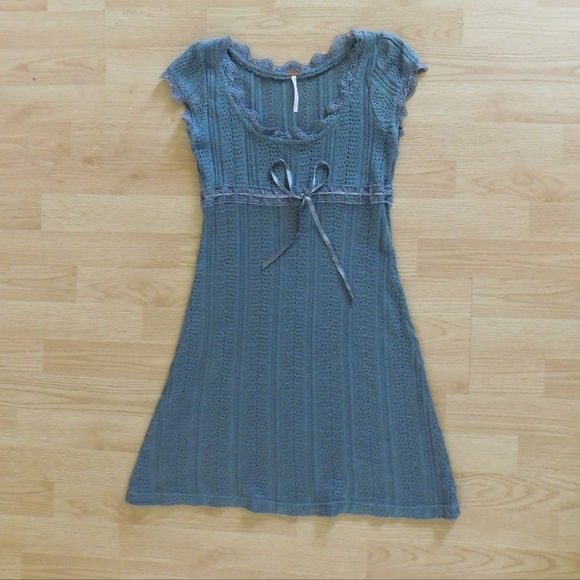 Free People Dresses & Skirts - Free People Crochet Knit Lace Dress